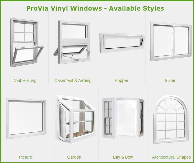 ProVia Window Shapes